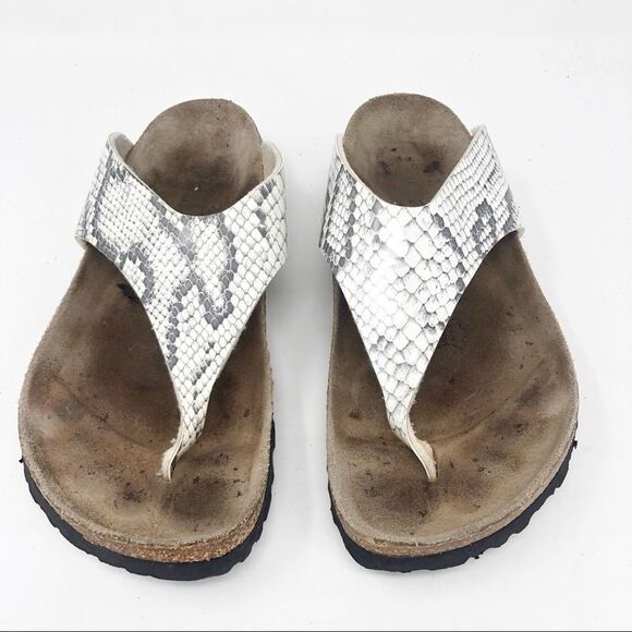BIRKENSTOCK | Snake Print Birki’s White Gray L9 - Picture 2 of 10